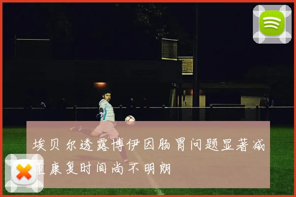 埃贝尔透露博伊因肠胃问题显著减重康复时间尚不明朗